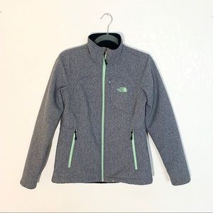 THE NORTH FACE SOFT SHELL JACKET GRAY TEAL